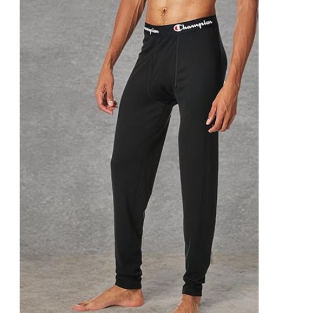 Champion Black Moisture-Wicking Baselayer Long Pants Size L NWT